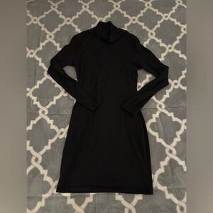 Black Bodycon Turtleneck Dress